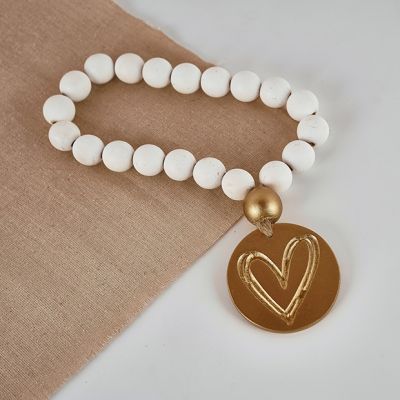 Heart Charm Blessing Beads