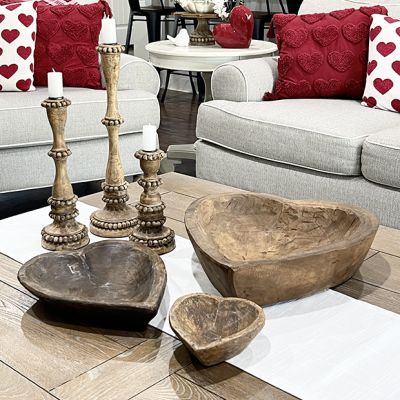 Heart Wood Dough Bowls Set of 3