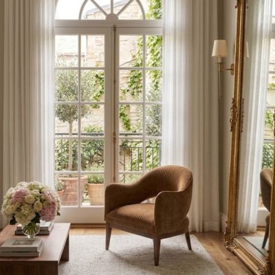 Hearthside Home Curved Back Accent Chair