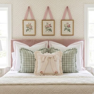 Heirloom Bow Ruffled Accent Pillow