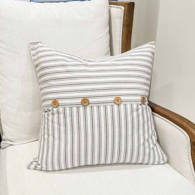 Heirloom Cottage Ticking Stripe Accent Pillow Cover