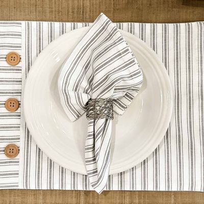 Heirloom Cottage Ticking Stripe Napkins Set of 4