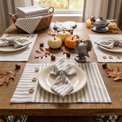 Heirloom Cottage Ticking Stripe Placemats Set of 4