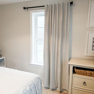Heirloom Cottage Ticking Stripe Room Darkening Curtain Panel
