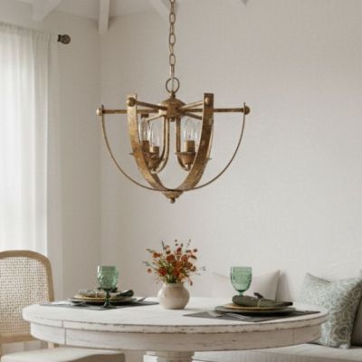 Heirloom Gold 4 Light Pendant Chandelier
