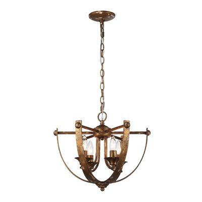Heirloom Gold 4 Light Pendant Chandelier