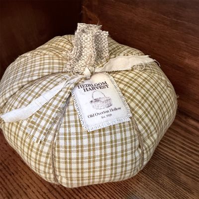 Heirloom Harvest Green Plaid Pumpkin