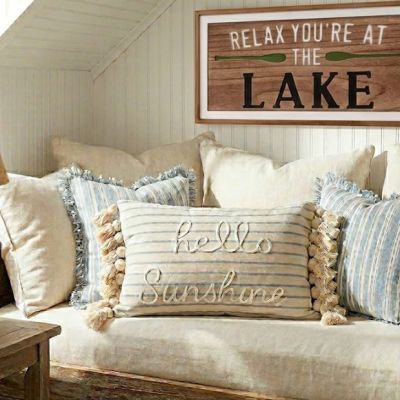 Hello Sunshine Tassel Fringed Accent Pillow