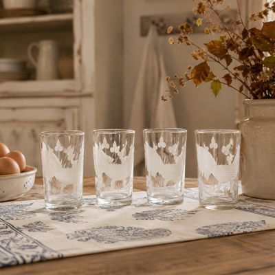 Hen House Heritage Drinking Glass Set of 4