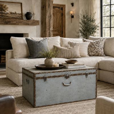 Heritage Iron Trunk Coffee Table