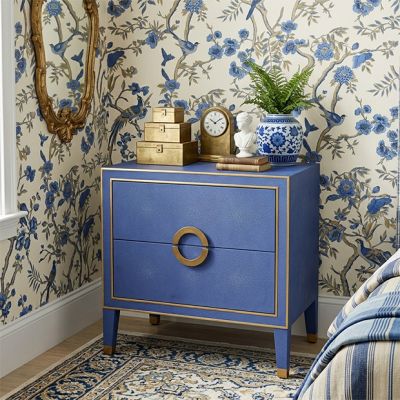 Heritage Manor Marlin Blue Nightstand