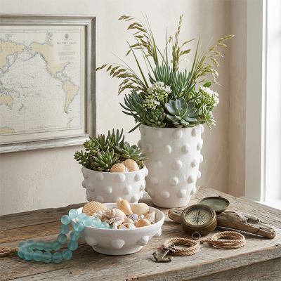 Hobnail Ceramic Planter and Bowl Collection