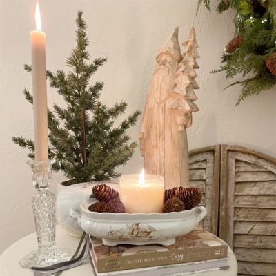 Holiday Accents Carved Santa with Tree Figure