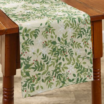 Holiday Berries and Snowflakes Table Runner