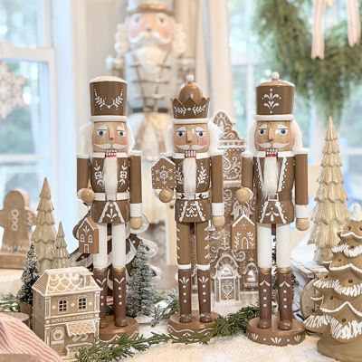 Holiday Gingerbread Nutcracker Set of 3