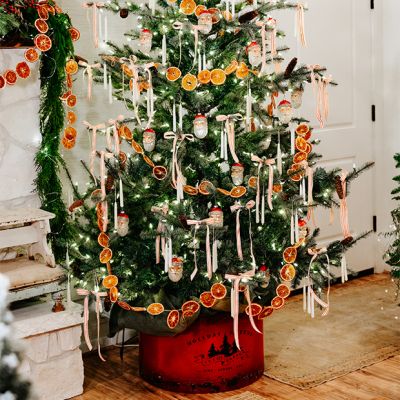 Holiday Greens Rustic Metal Tree Pots Set of 3