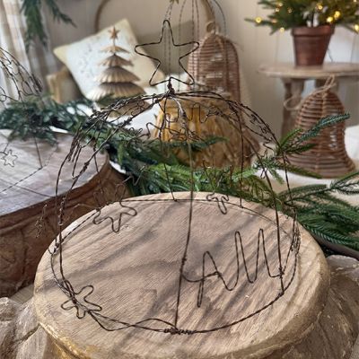 Holiday Wire Cloche Set of 2