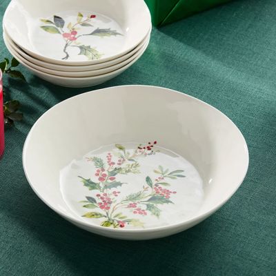 Holly Berry Ceramic Large Serving Bowl