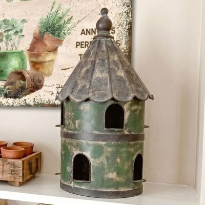 Homestead Silo Rustic Metal Birdhouse