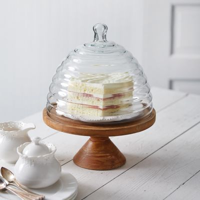 Honey Hive Cloche with Mango Wood Stand
