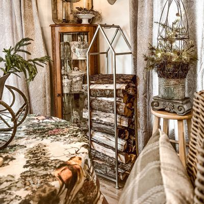 House Shaped Iron Firewood Holder