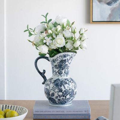 Hues Of Blue Patterned Porcelain Milk Pitcher