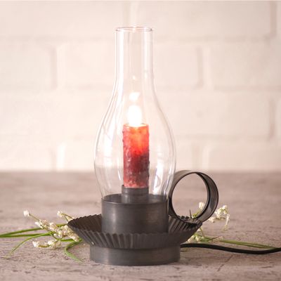 Hurricane Glass Electric Candle Lantern