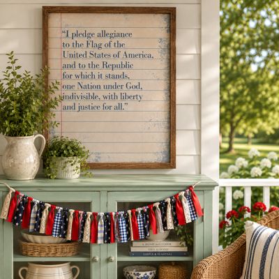 I Pledge Allegiance On Paper Framed Wall Decor