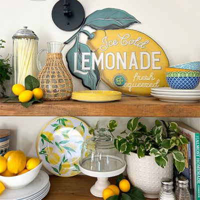 Ice Cold Lemonade Lemon Wall Sign