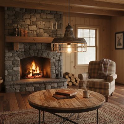 Industrial Chic Cage Pendant Light