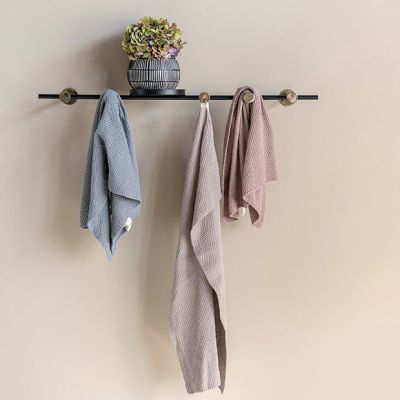 Industrial Farmhouse 5 Hook Shelf Rack
