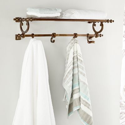 Industrial Wall Hook Shelf Organizer