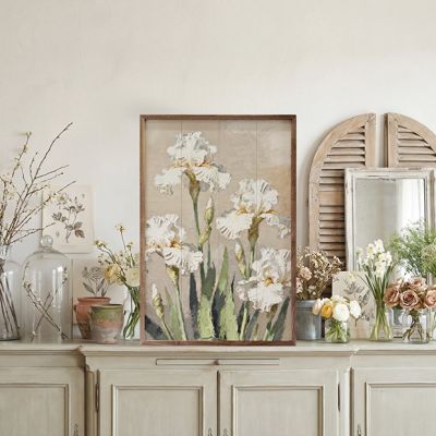 Iris Patch Framed Wall Decor