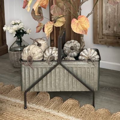 Iron Bucket Metal Firewood Holder