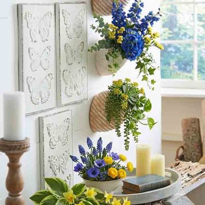 Iron Embossed Butterfly Wall Art Set of 3