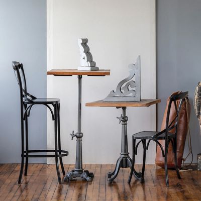 Iron Prong Pedestal Cafe Table
