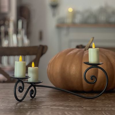 Iron Scroll 3 Pillar Candle Holder