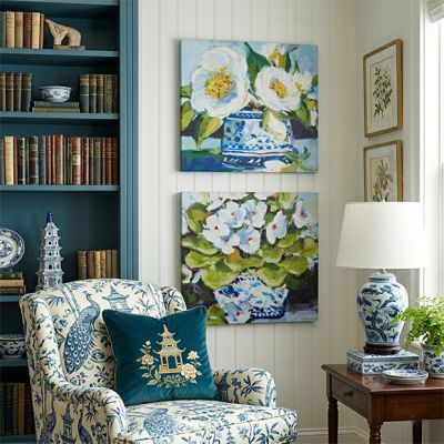 Ivory Blossom Chinoiserie Wall Art Set of 2
