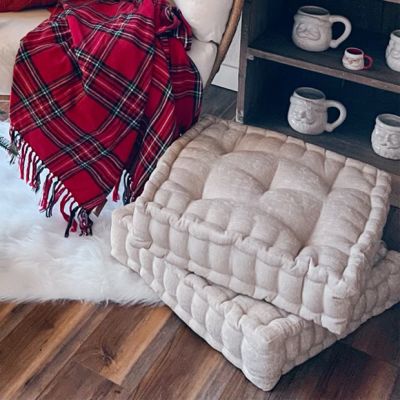 Ivory Classic Cottage Square Floor Cushion