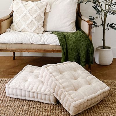 Ivory Classic Cottage Square Floor Cushion