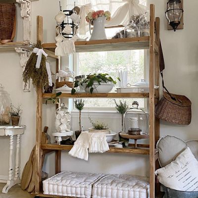 Ivory Classic Cottage Square Floor Cushion