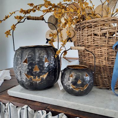 Jack O Lantern Bucket Set of 2