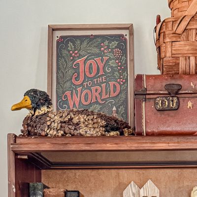 Joy To The World Vintage Postcard Wall Decor