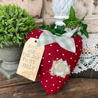 Jumbo Polka Dot Strawberry Shelf Sitter