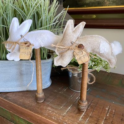 Jumping Springtime Bunny Spindle