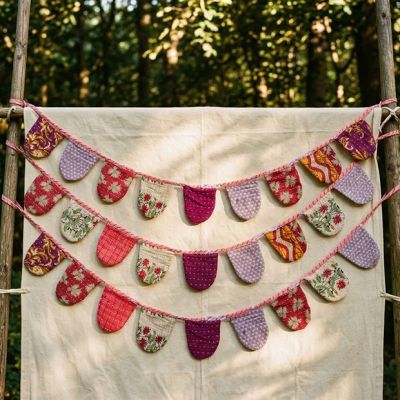 Kantha Quilt Pennant Garland