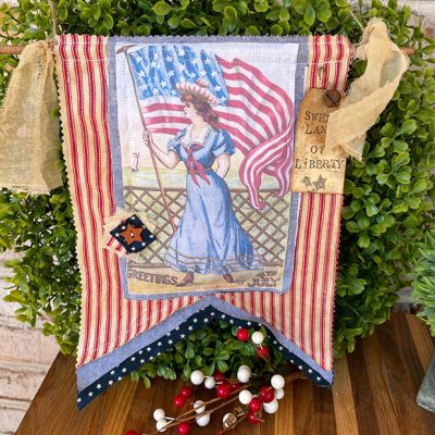 Lady Liberty Hanging Pennant Flag