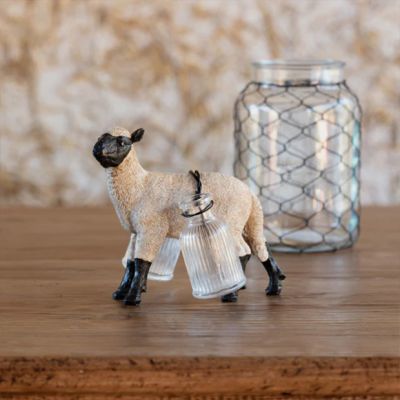 Lamb Figurine Flower Holder