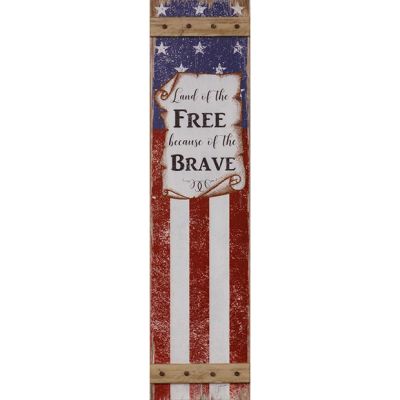 Land of The Free Reversible Porch Sign
