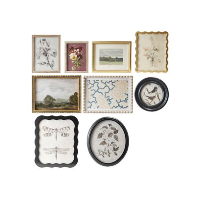 Landscapes Botanicals and Insects Framed Print Set of 9